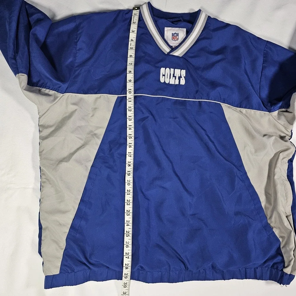 Vintage Indianapolis Colts NFL‎ Pullover Windbreaker Jacket Mens XL Blue